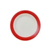 Plato playo de cerámica Aquarela Rojo 24 cm - BIONA