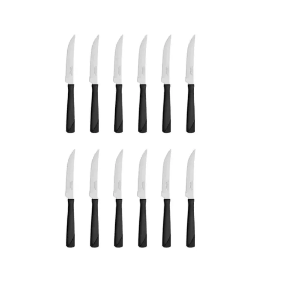 Cuchillo New Kolor negro x 12 - TRAMONTINA