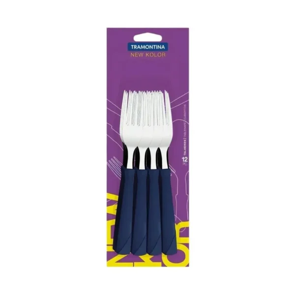 Tenedor New Kolor azul x 12 – TRAMONTINA
