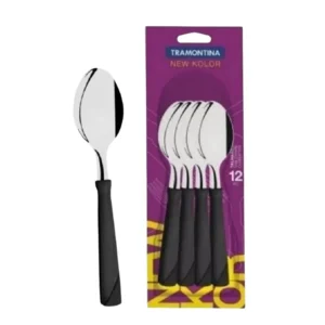 Cuchara New Kolor negro x 12 – TRAMONTINA