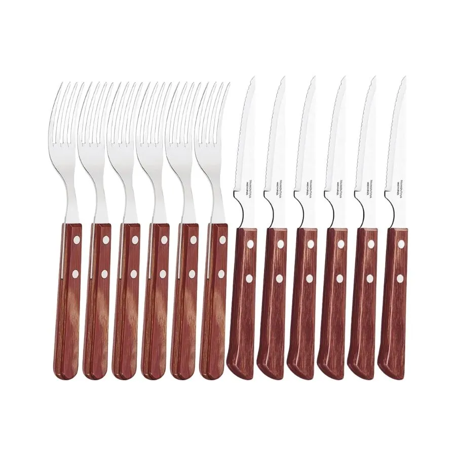 Set de cubiertos para asado Polywood x 12 piezas chico – TRAMONTINA