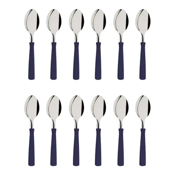 Cuchara de té New Kolor azul x 12 – TRAMONTINA