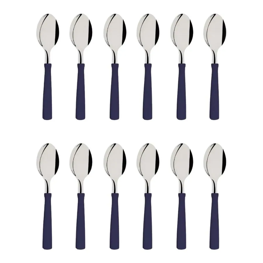 Cuchara de té New Kolor azul x 12 – TRAMONTINA