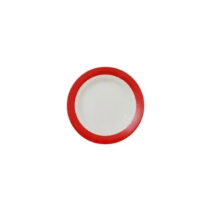 Plato de postre de cerámica Aquarela Rojo 18 cm – BIONA