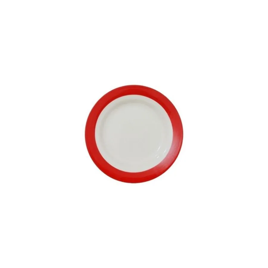 Plato de postre de cerámica Aquarela Rojo 18 cm – BIONA