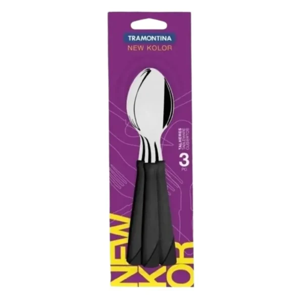 Cuchara New Kolor negro x 3 – TRAMONTINA
