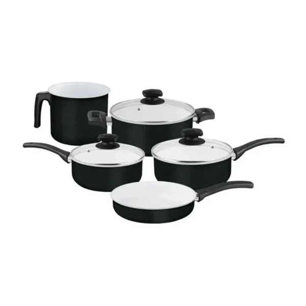 Batería cerámica Quebec negra 5 piezas – TRAMONTINA
