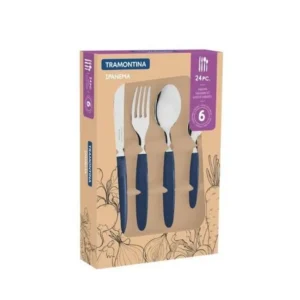 CUBIERTOS SET x 24 PZ TRAM IPANEMA VERT