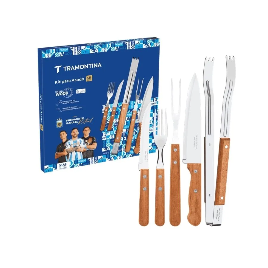 Juego para asado Pampa x15 – TRAMONTINA
