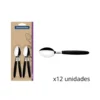 Cucharas de té Ipanema negro x12 - TRAMONTINA