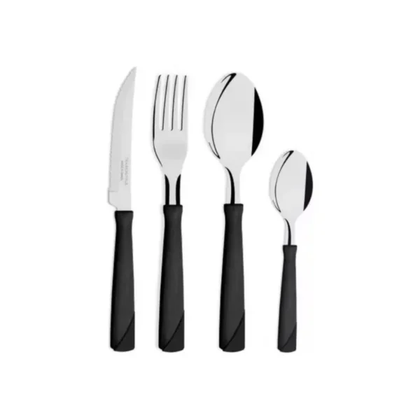 Set cubiertos Leme rojo x 24 piezas – TRAMONTINA