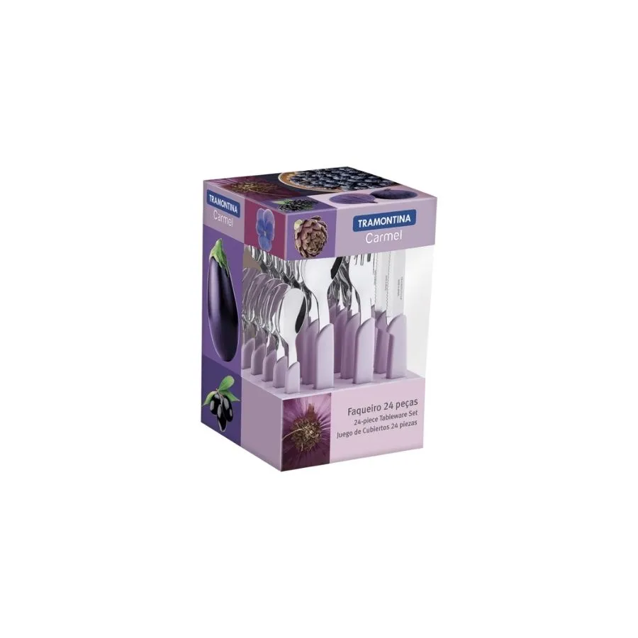 Juego de cubiertos Carmel violeta x24 - TRAMONTINA