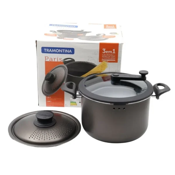 Pochoclera antiadherente 3 en 1 (22 cm ) – TRAMONTINA