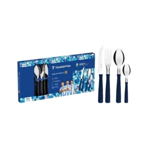Set cubiertos New Kolor azules x 24 caja – TRAMONTINA