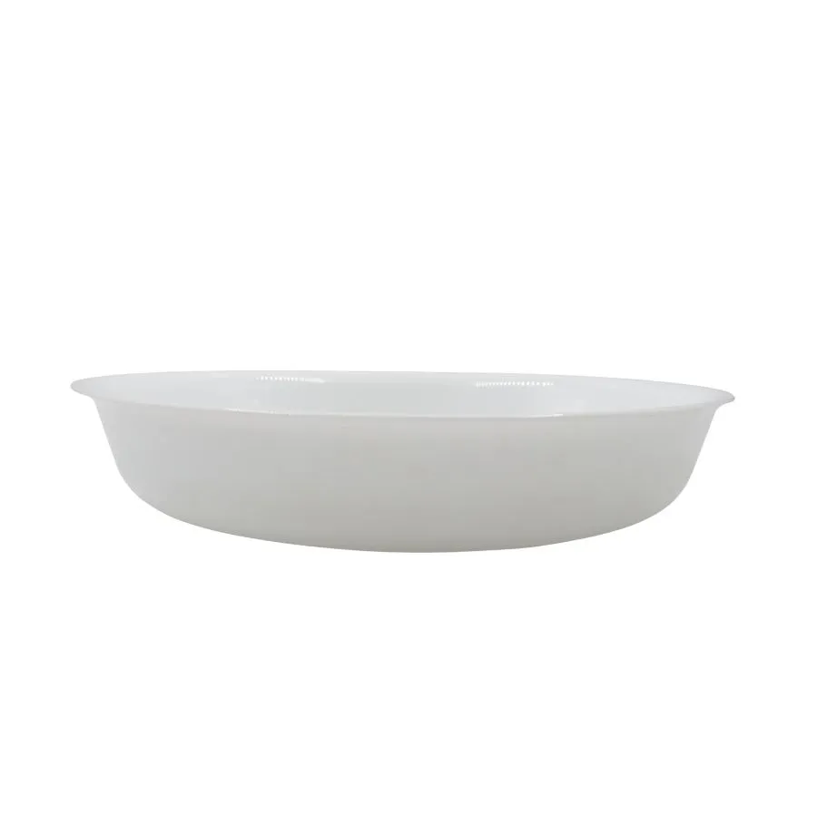 Asadera de vidrio Opaline redonda 28 cm – MARINEX
