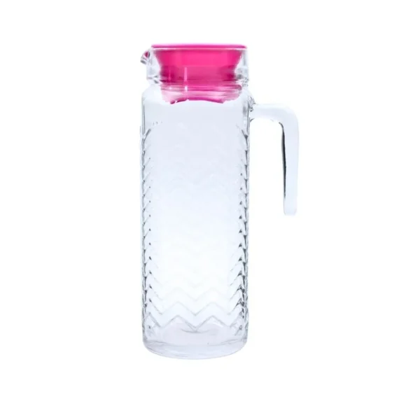 Jarra de vidrio Zumba 1,2 L con tapa color – NADIR
