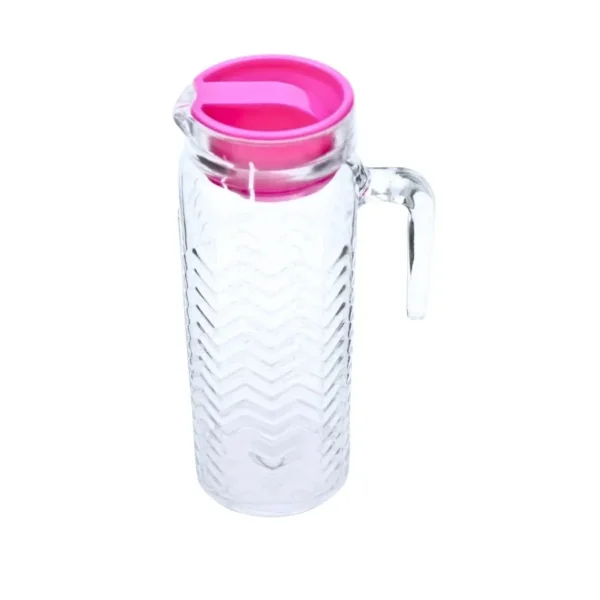 Jarra de vidrio Zumba 1,2 L con tapa color – NADIR