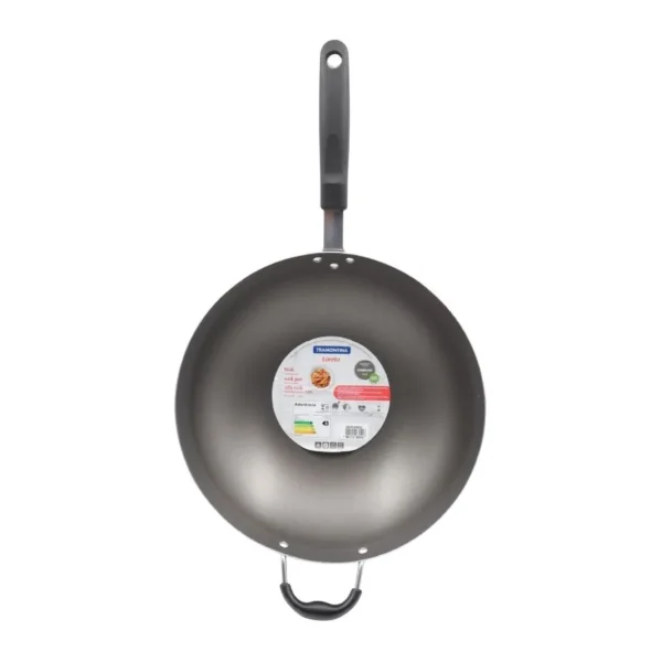Wok antiadherente Loreto 32 cm con mango y asa – TRAMONTINA