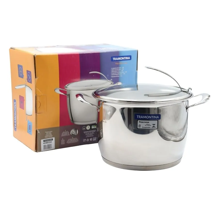 Olla de acero inoxidable Ventura triple fondo 24 cm 7,5 L – Tramontina