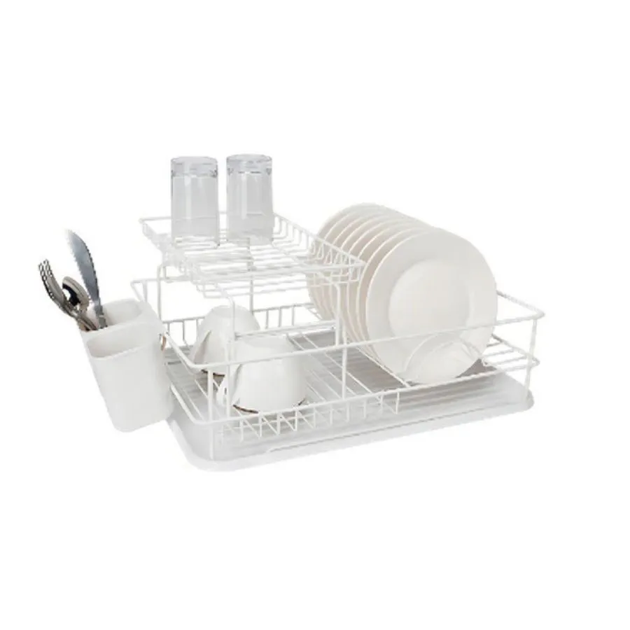 Escurridor metal 2 pisos horizontal blanco – HUDSON