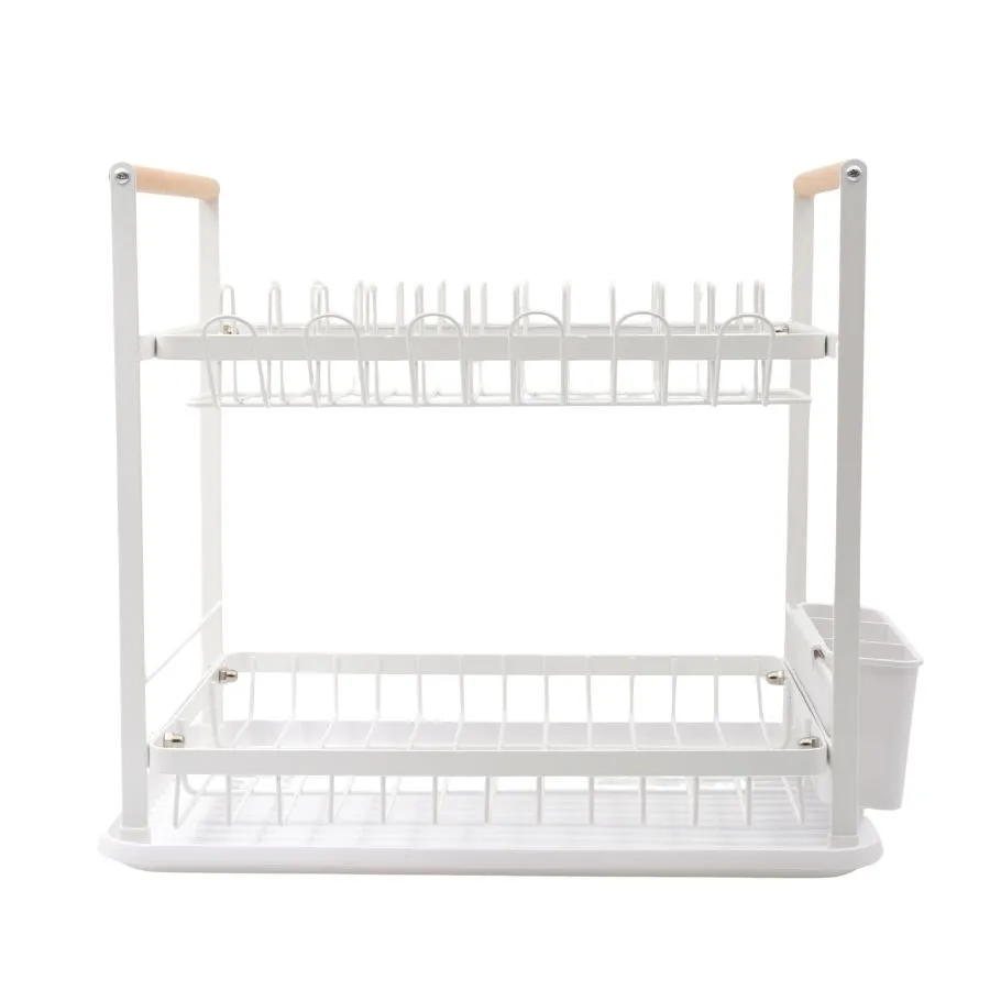 ESCURRIDOR METAL 2 PISOS HUD BLANCO c/MAD