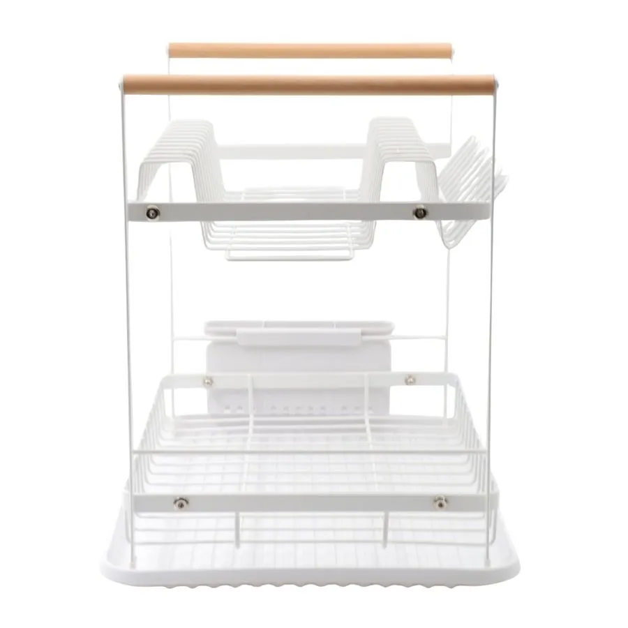 ESCURRIDOR METAL 2 PISOS HUD BLANCO c/MAD