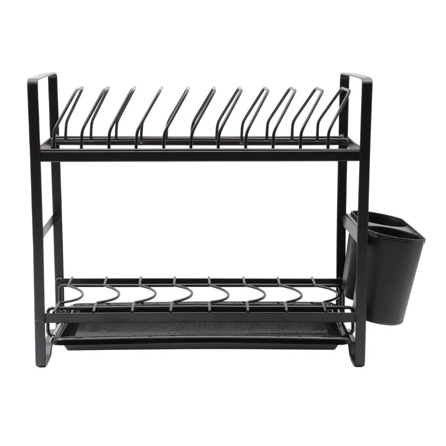 ESCURRIDOR METAL 2 PISOS HUD NEGRO CH