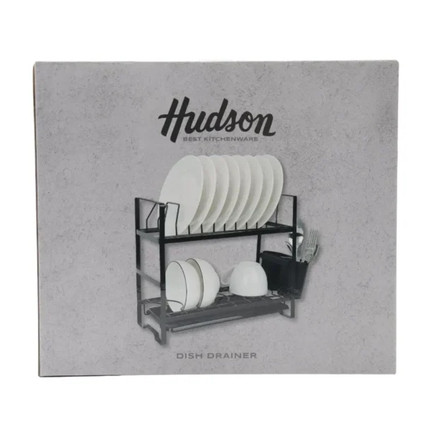 Escurridor metal 2 pisos chico negro – HUDSON