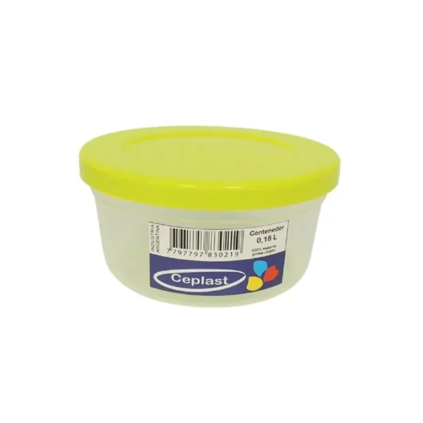 Hermético redondo plástico 180 ml – CEPLAST