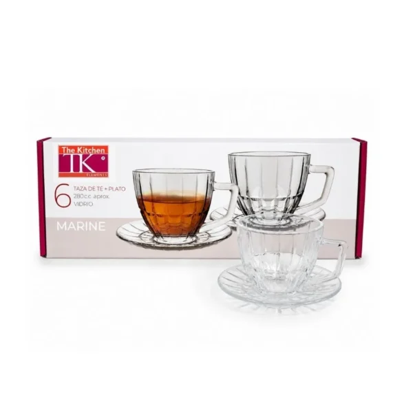 Juego té Marine x 6 con plato 280 cc – THE KITCHEN