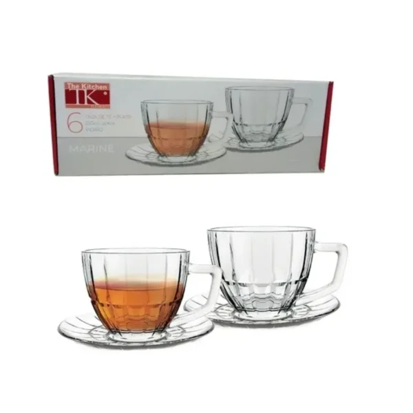 Juego té Marine x 6 con plato 280 cc – THE KITCHEN