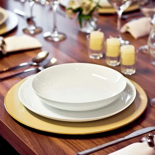 Plato de vidrio opalino Blanc Hondo 22 cm – NADIR