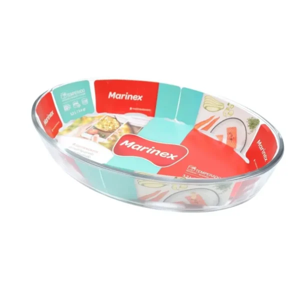 Asadera de vidrio oval 26 x 18 cm – MARINEX