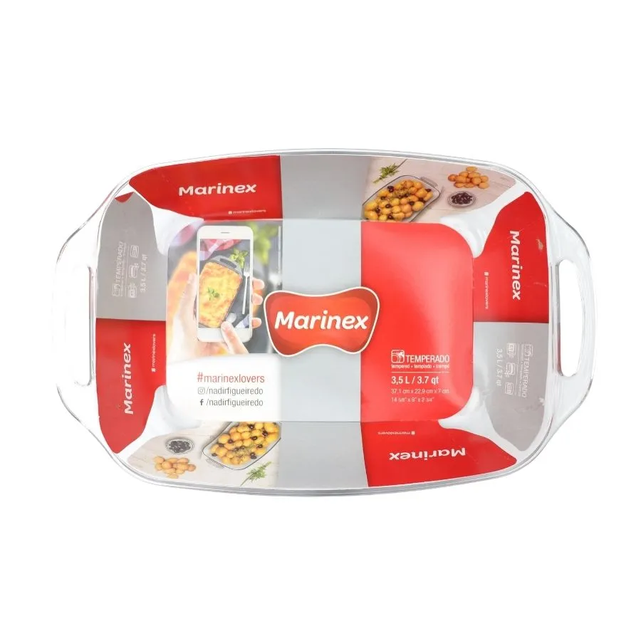 Asadera de vidrio línea Selettta rectangular 37 x 23 cm – MARINEX