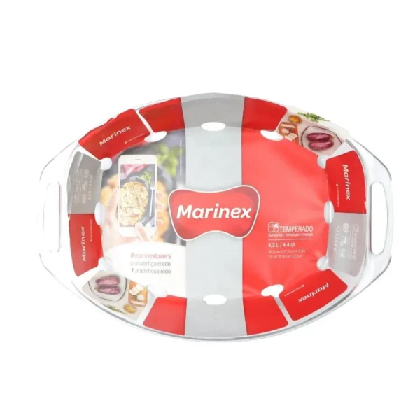 Asadera de vidrio línea Seletta oval 40 x 28 cm – MARINEX