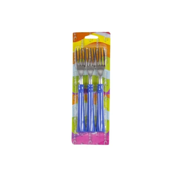 TENEDOR DISOL INOVA PLAST x 3 AZUL