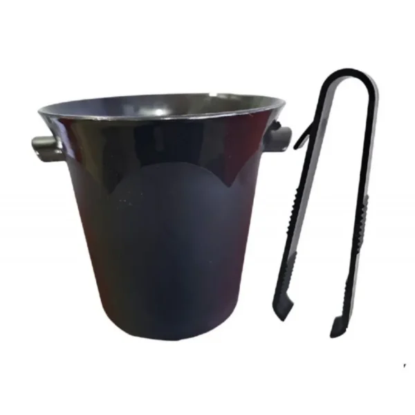 BALDE PLAST p/HIELO M.I.S "CH" NEGRO c/PINZA
