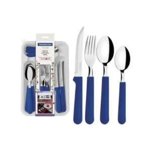 CUBIERTOS SET x 24 PZ T.TULUM AZUL
