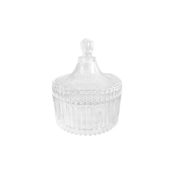 Portavela vidrio labrado 9 cm