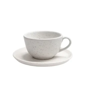 Taza de té con plato de cerámica Flat Baunilha 220 cc – OXFORD
