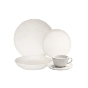 Set de vajilla cerámica Flat Baunilha 30 piezas – OXFORD