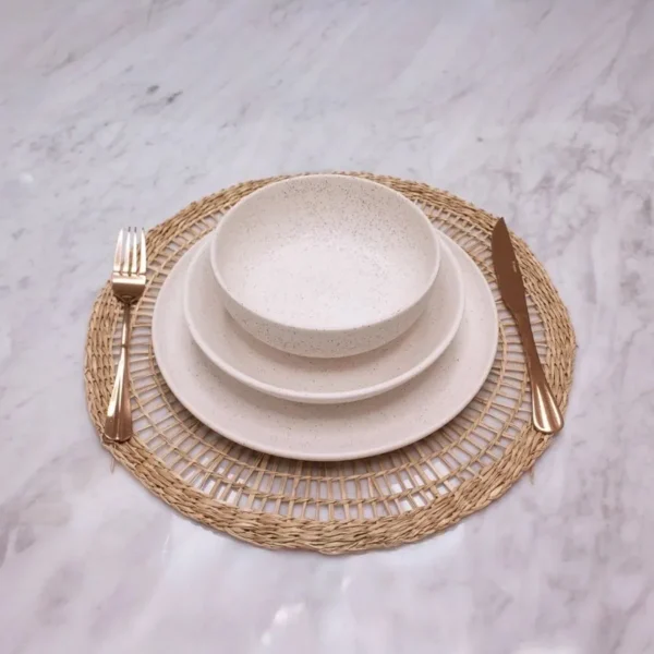 Set de vajilla cerámica Flat Baunilha 30 piezas – OXFORD