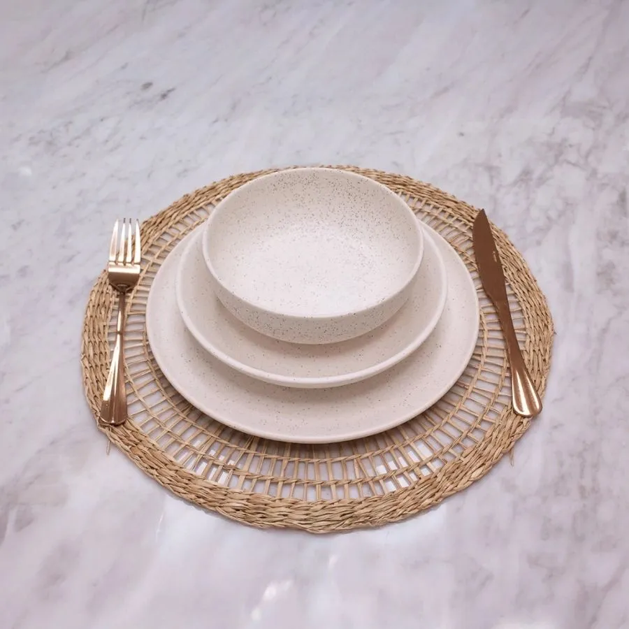 Set de vajilla cerámica Flat Baunilha 30 piezas – OXFORD