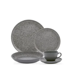 Set de vajilla cerámica Flat Gray 30 piezas – OXFORD