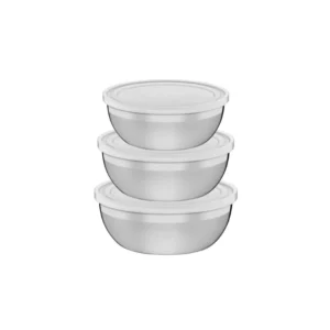 Set bowls acero inoxidable con tapa x 3 – TRAMONTINA