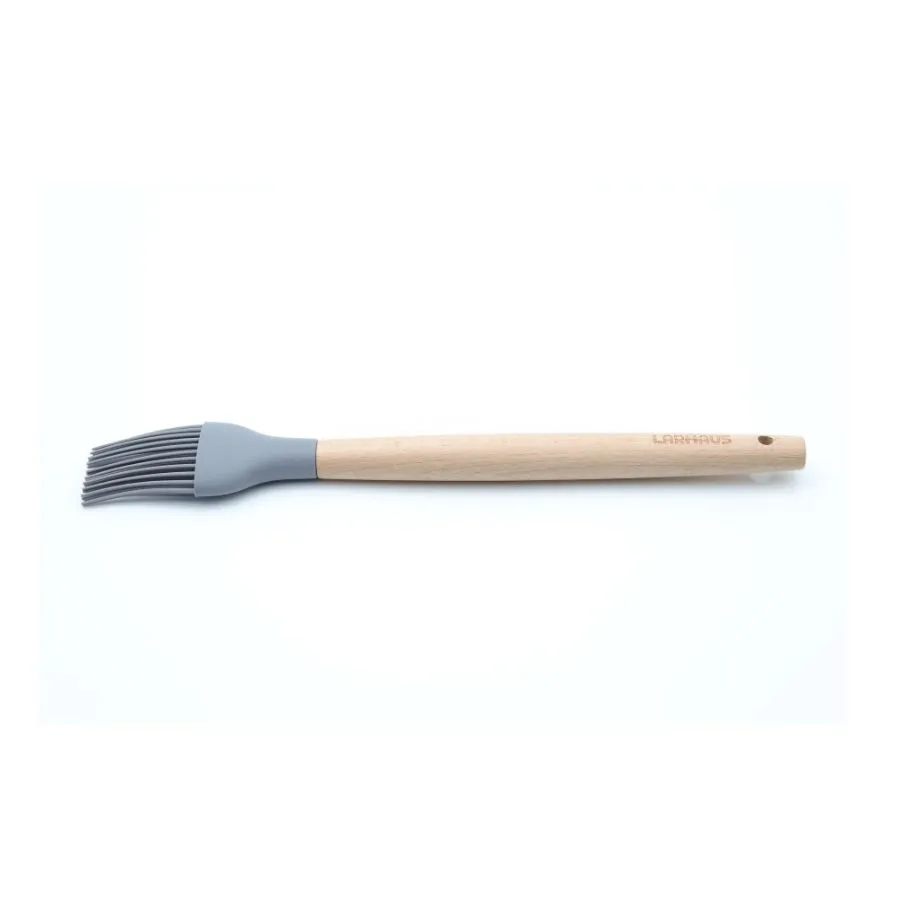 Pincel silicona Scandi Grey mango madera 27 cm – LARHAUS