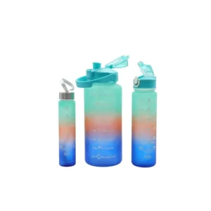 Set de botellas motivacionales plásticas x 3