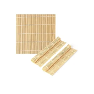 Individual bambú rectangular tipo rollo sushi