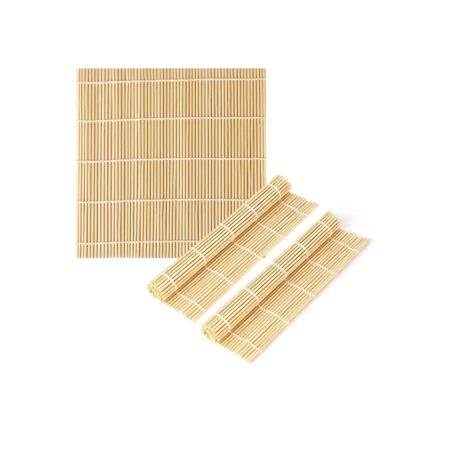 Individual bambú rectangular tipo rollo sushi