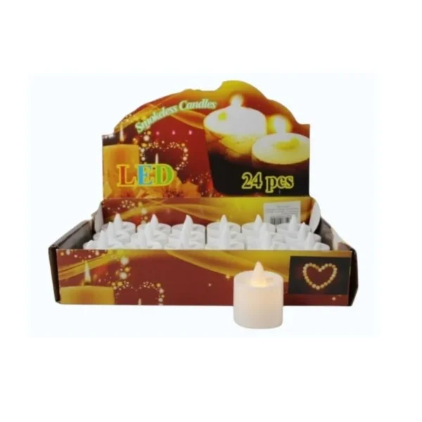 Velas LED cálidas con pila x 24